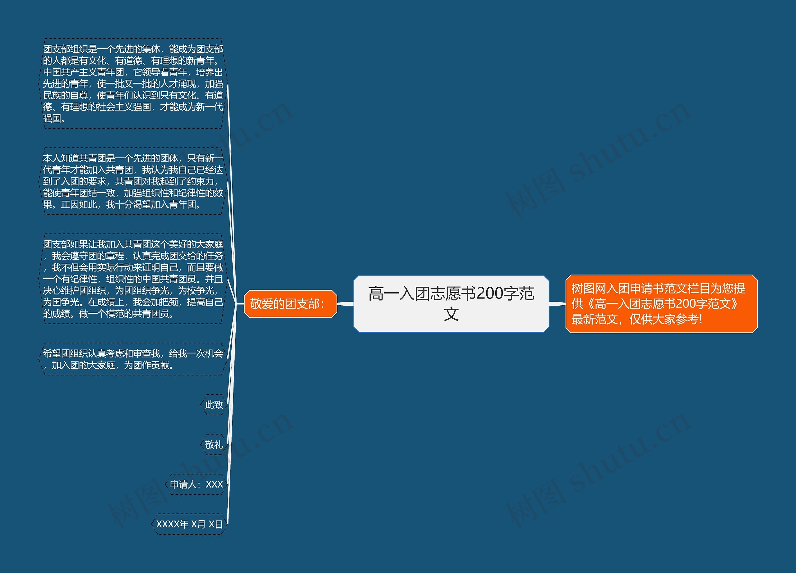 高一入团志愿书200字范文