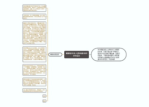 最新初中生入团申请书600字范文