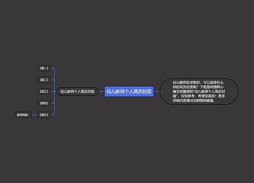 幼儿教师个人简历封面