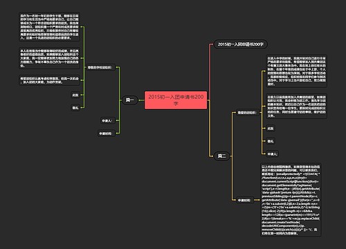 2015初一入团申请书200字