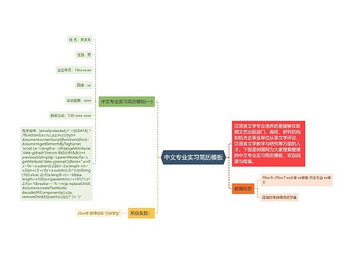 中文专业实习简历模板