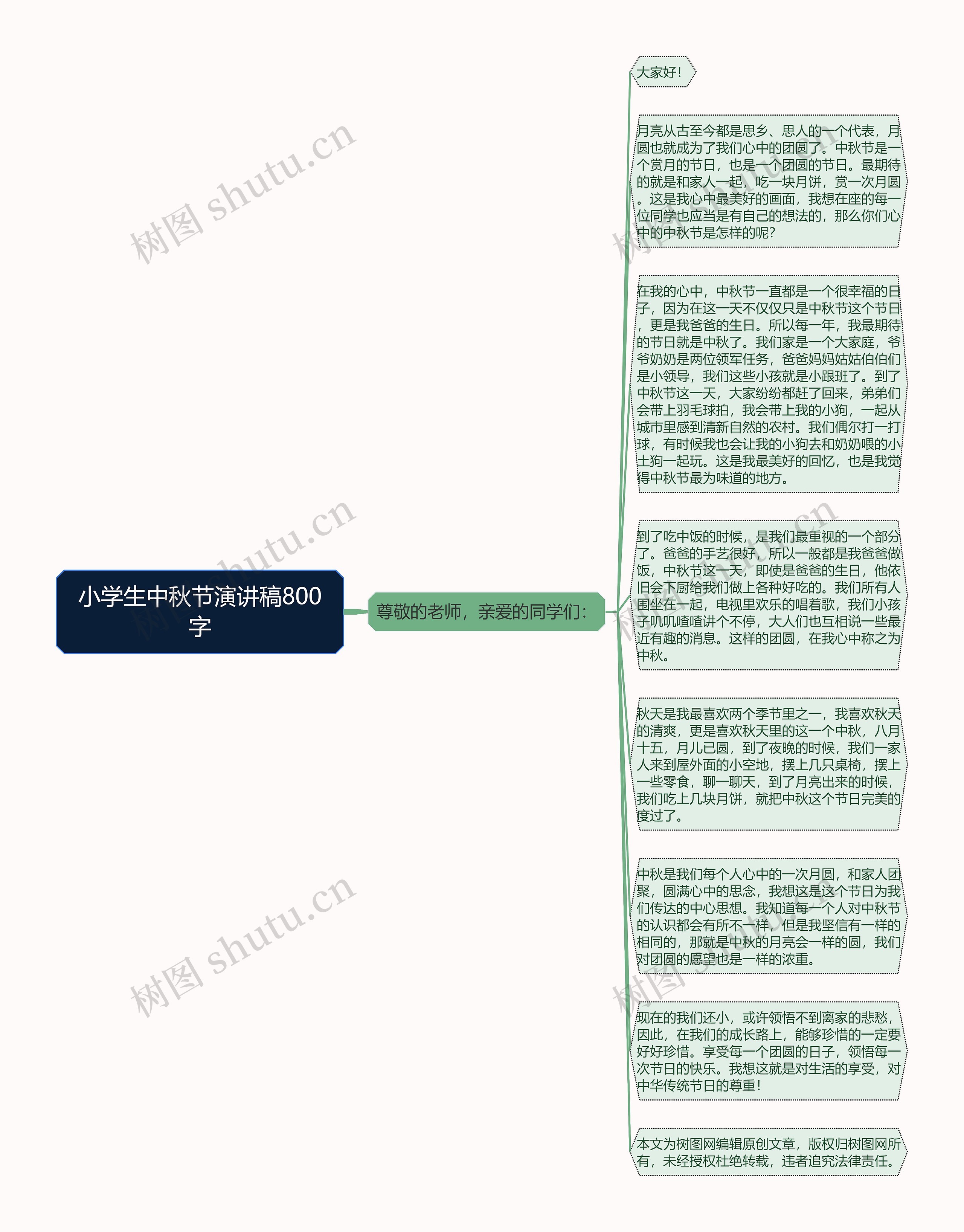 小学生中秋节演讲稿800字