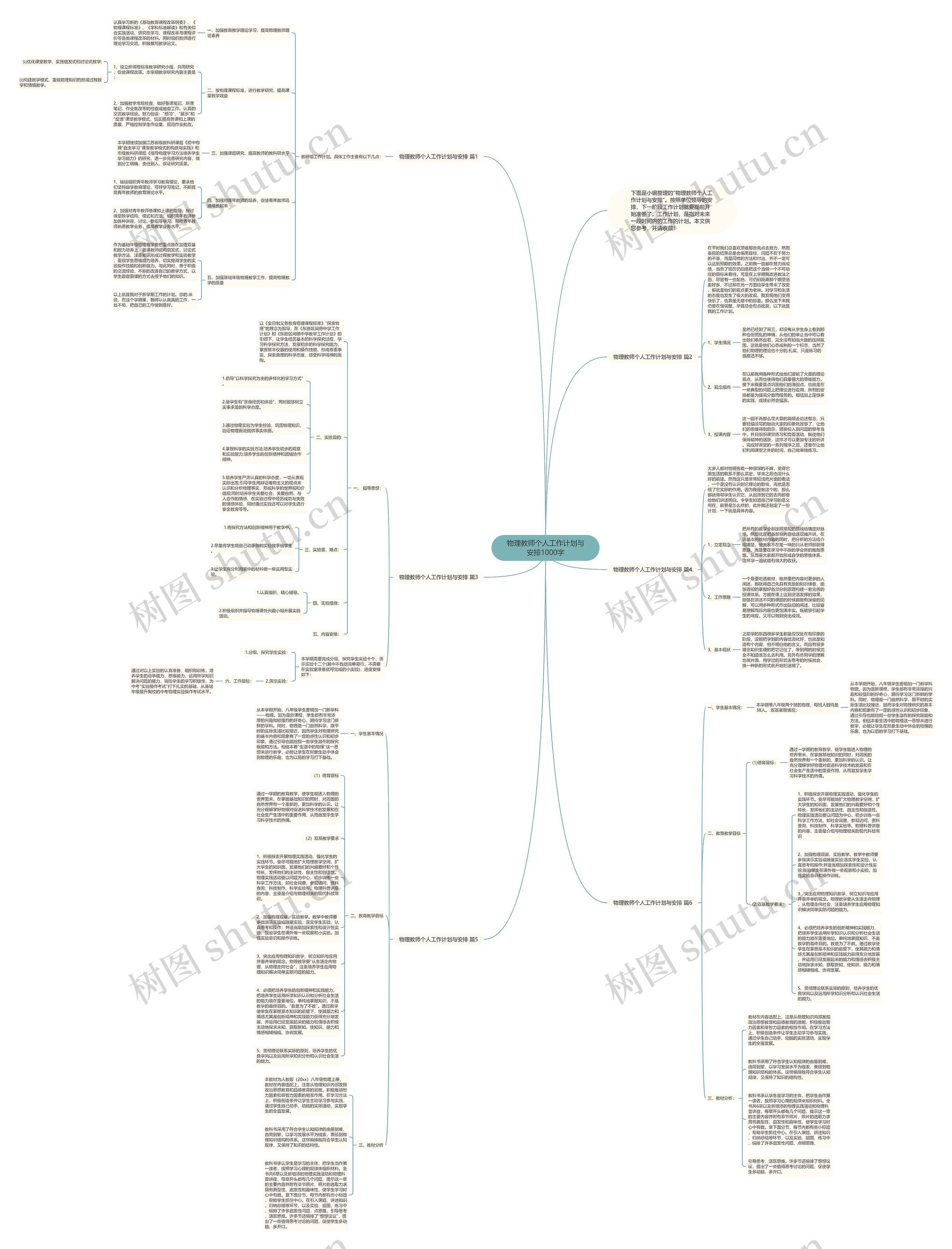 物理教师个人工作计划与安排1000字