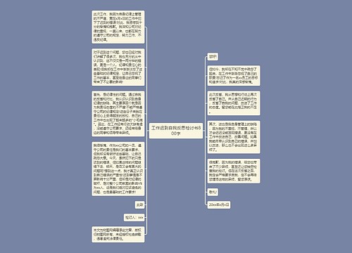 工作迟到自我反思检讨书800字