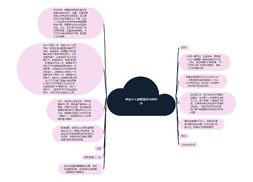 单位个人辞职报告书800字