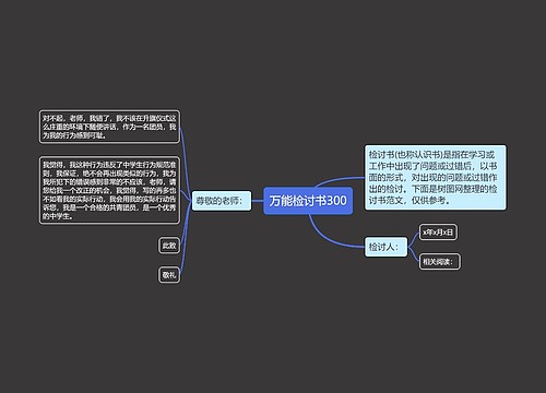 万能检讨书300