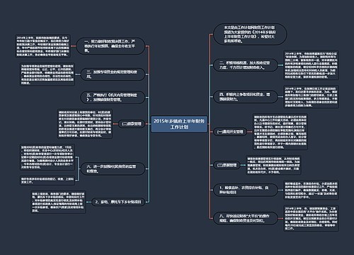 2015年乡镇府上半年财务工作计划