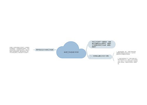 年终工作总结100字