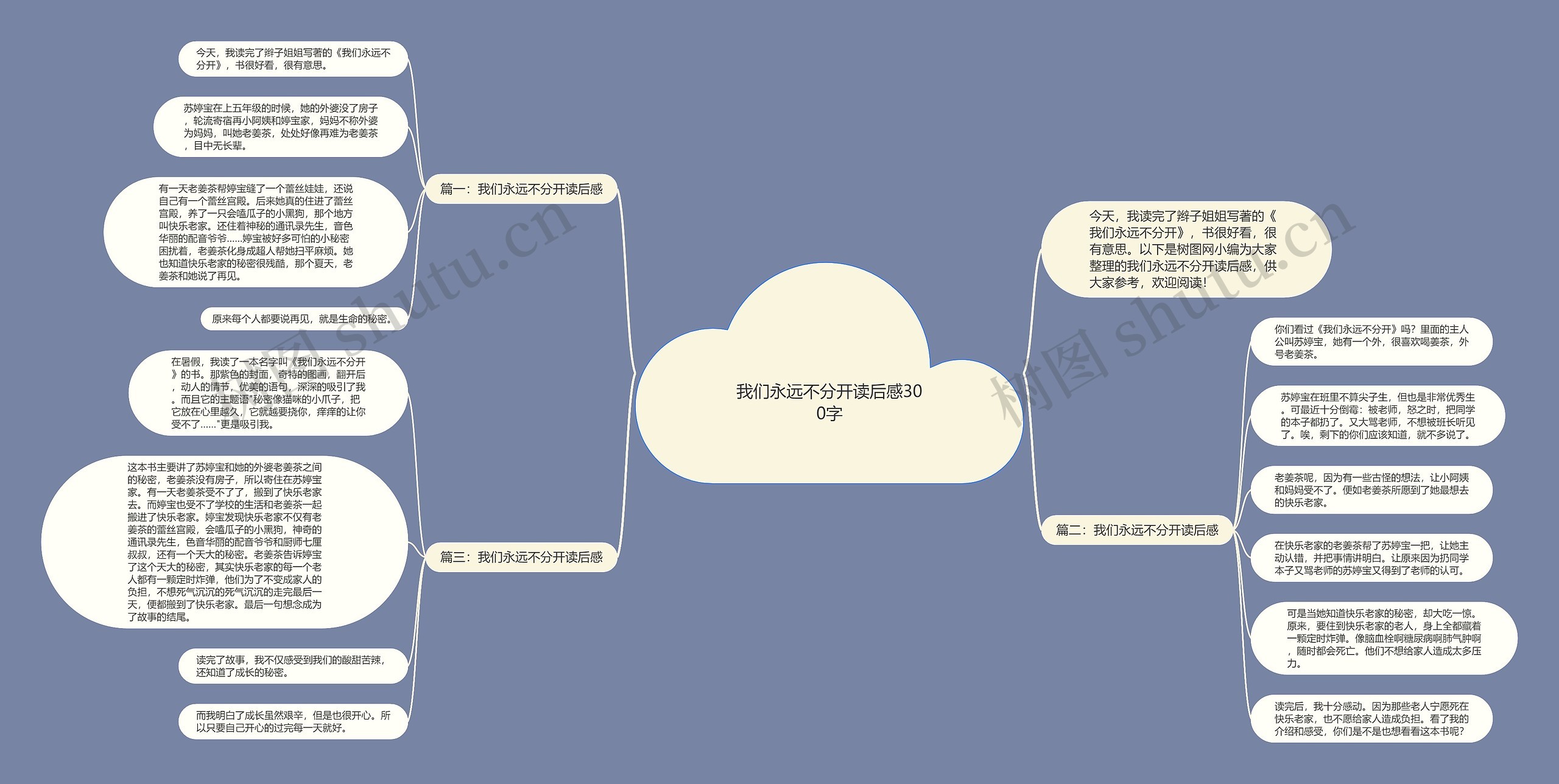 我们永远不分开读后感300字思维导图