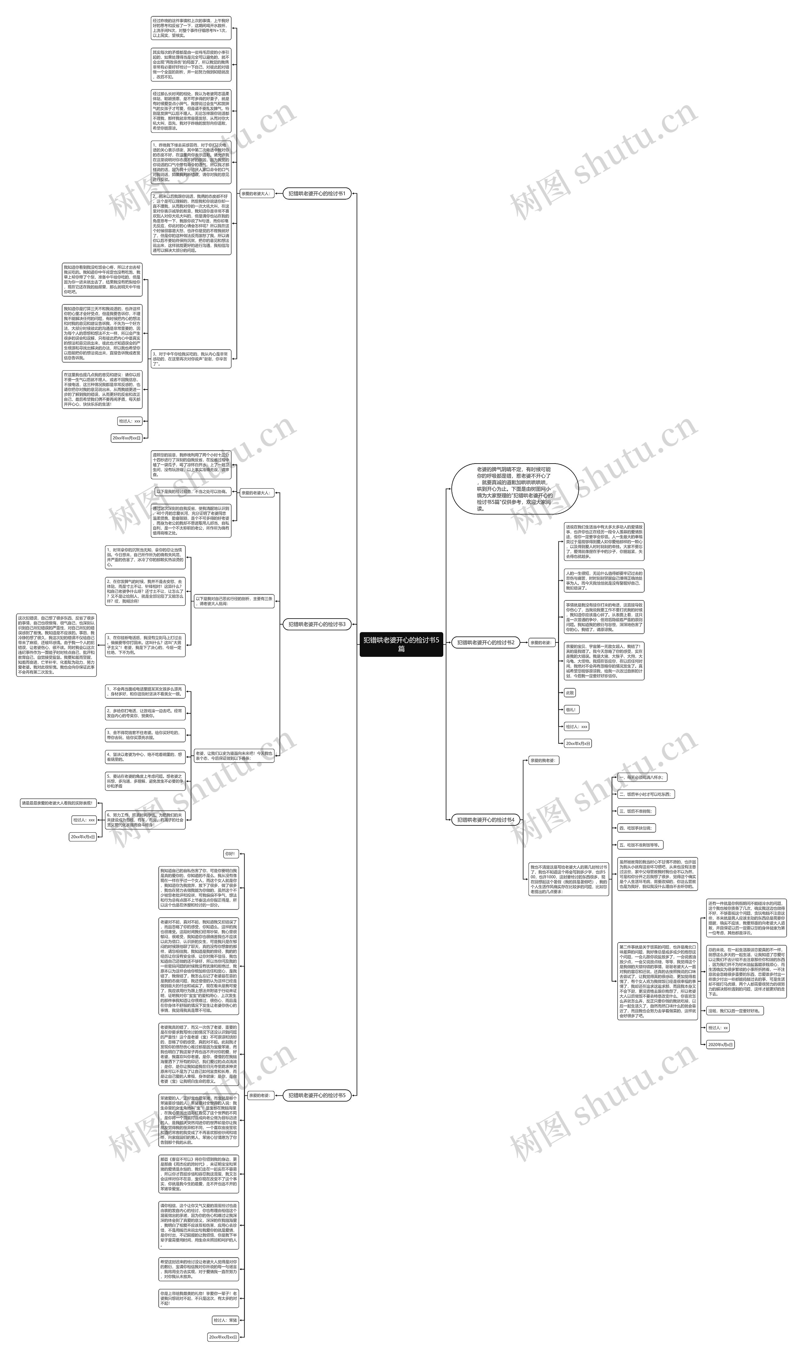 犯错哄老婆开心的检讨书5篇思维导图