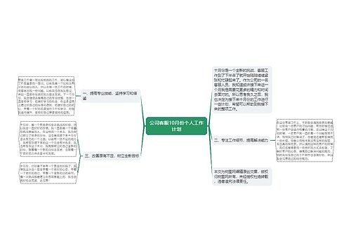 公司客服10月份个人工作计划