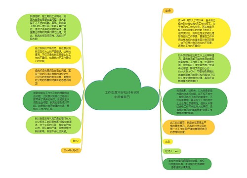 工作态度不好检讨书500字反省自己