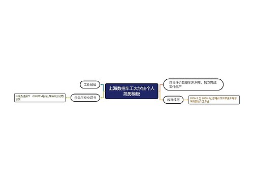 上海数控车工大学生个人简历模板