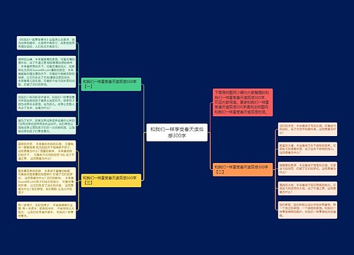 和我们一样享受春天读后感300字