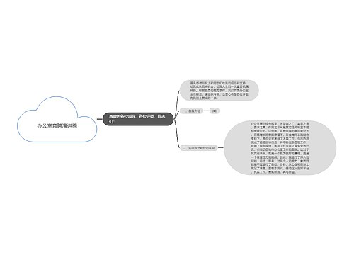 办公室竞聘演讲稿