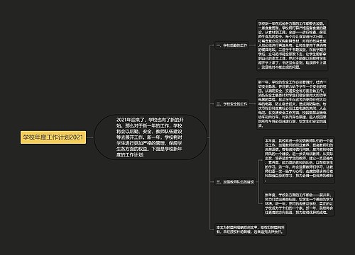 学校年度工作计划2021