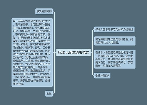 标准 入团志愿书范文