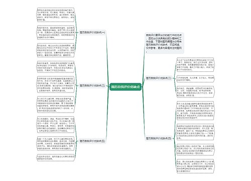 简历自我评价优缺点