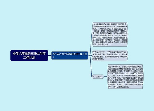 小学六年级班主任上半年工作计划