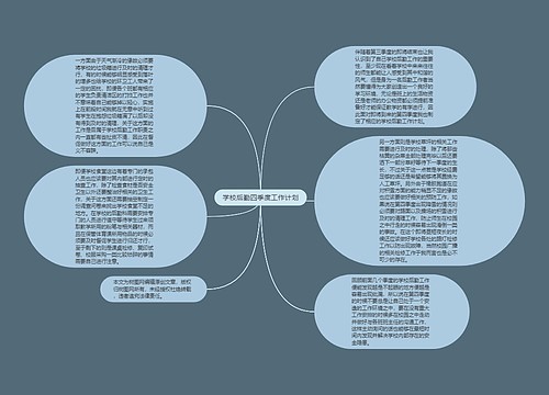 学校后勤四季度工作计划