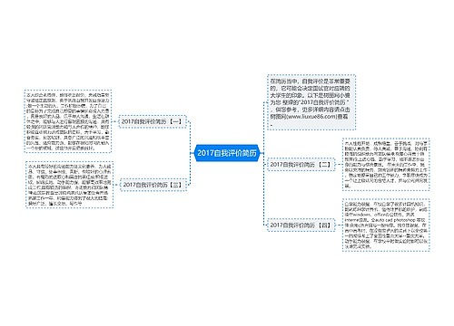 2017自我评价简历