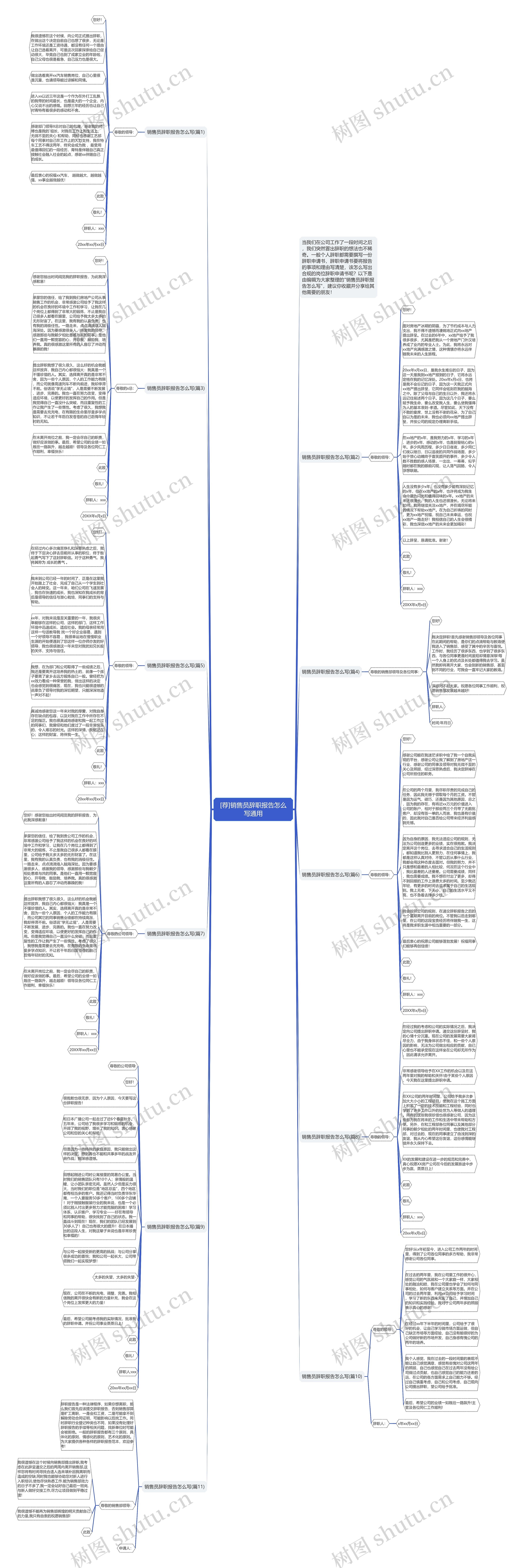 [荐]销售员辞职报告怎么写通用思维导图