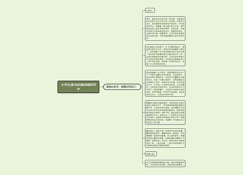 小学生读书的演讲稿800字