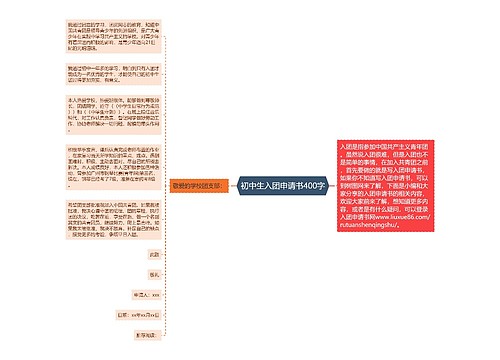 初中生入团申请书400字