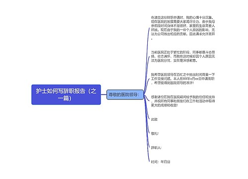 护士如何写辞职报告（之一篇）