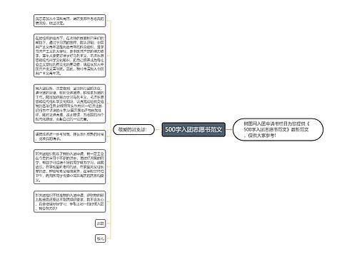 500字入团志愿书范文