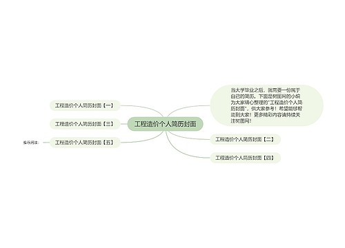 工程造价个人简历封面