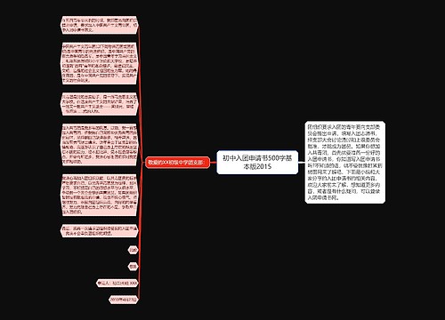 初中入团申请书500字基本版2015