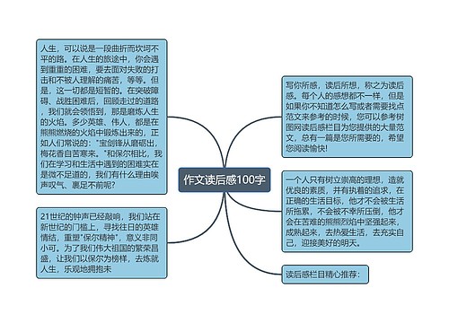 作文读后感100字