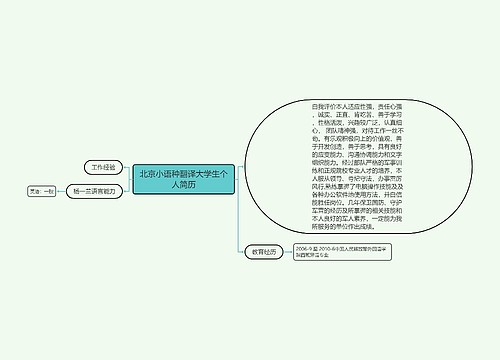 北京小语种翻译大学生个人简历