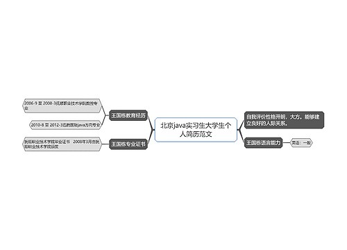 北京java实习生大学生个人简历范文