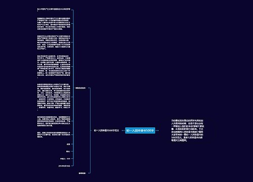 初一入团申请书500字