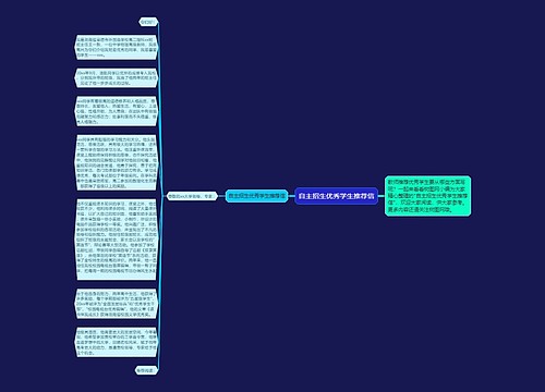 自主招生优秀学生推荐信