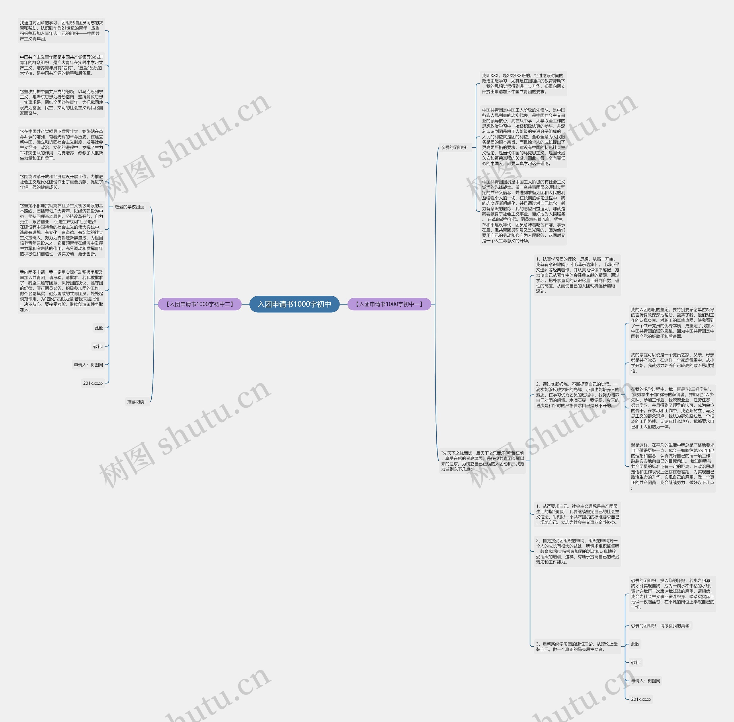 入团申请书1000字初中