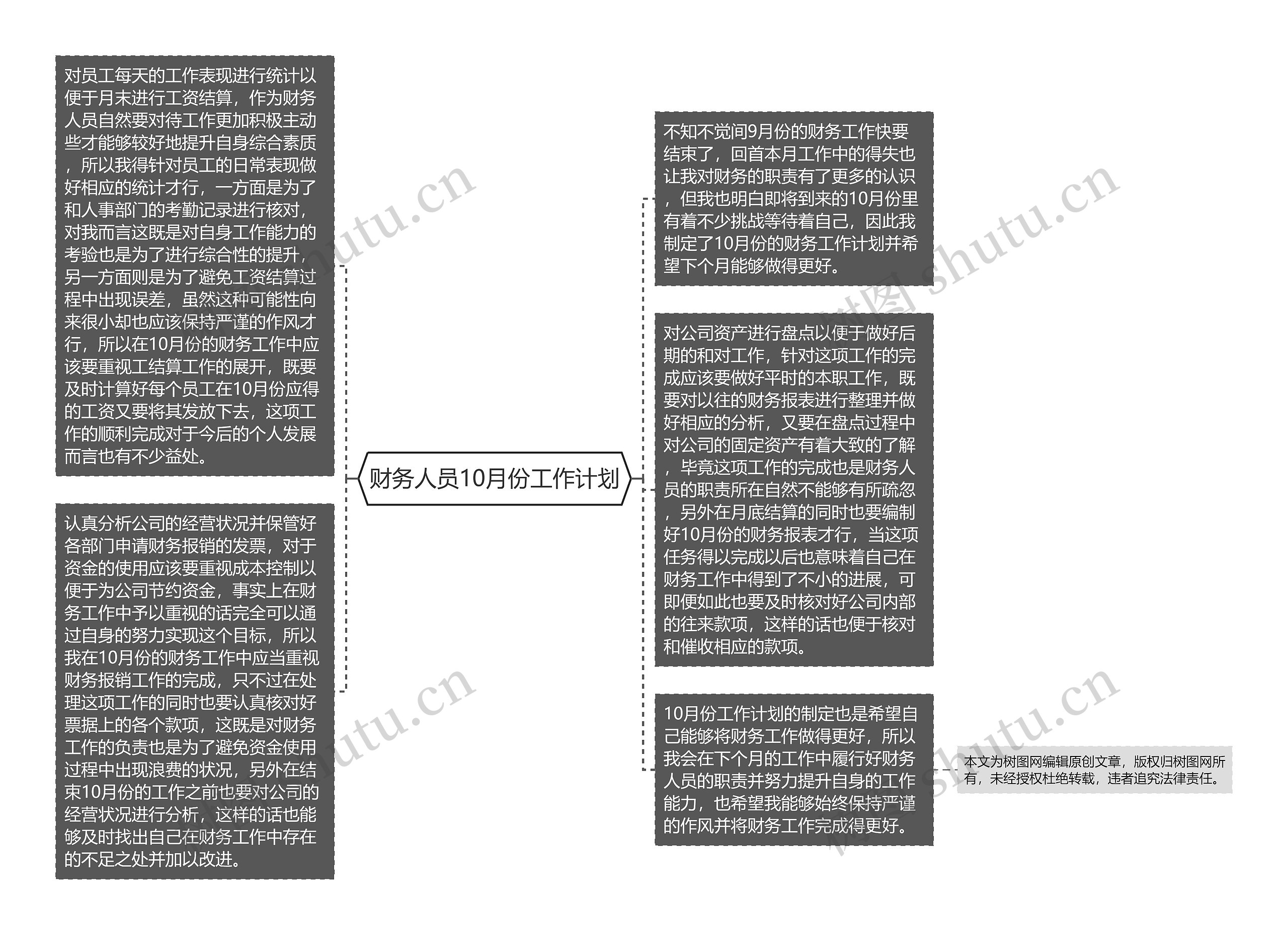 ​财务人员10月份工作计划