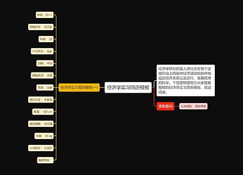 经济学实习简历模板