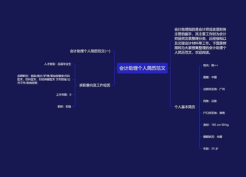 会计助理个人简历范文