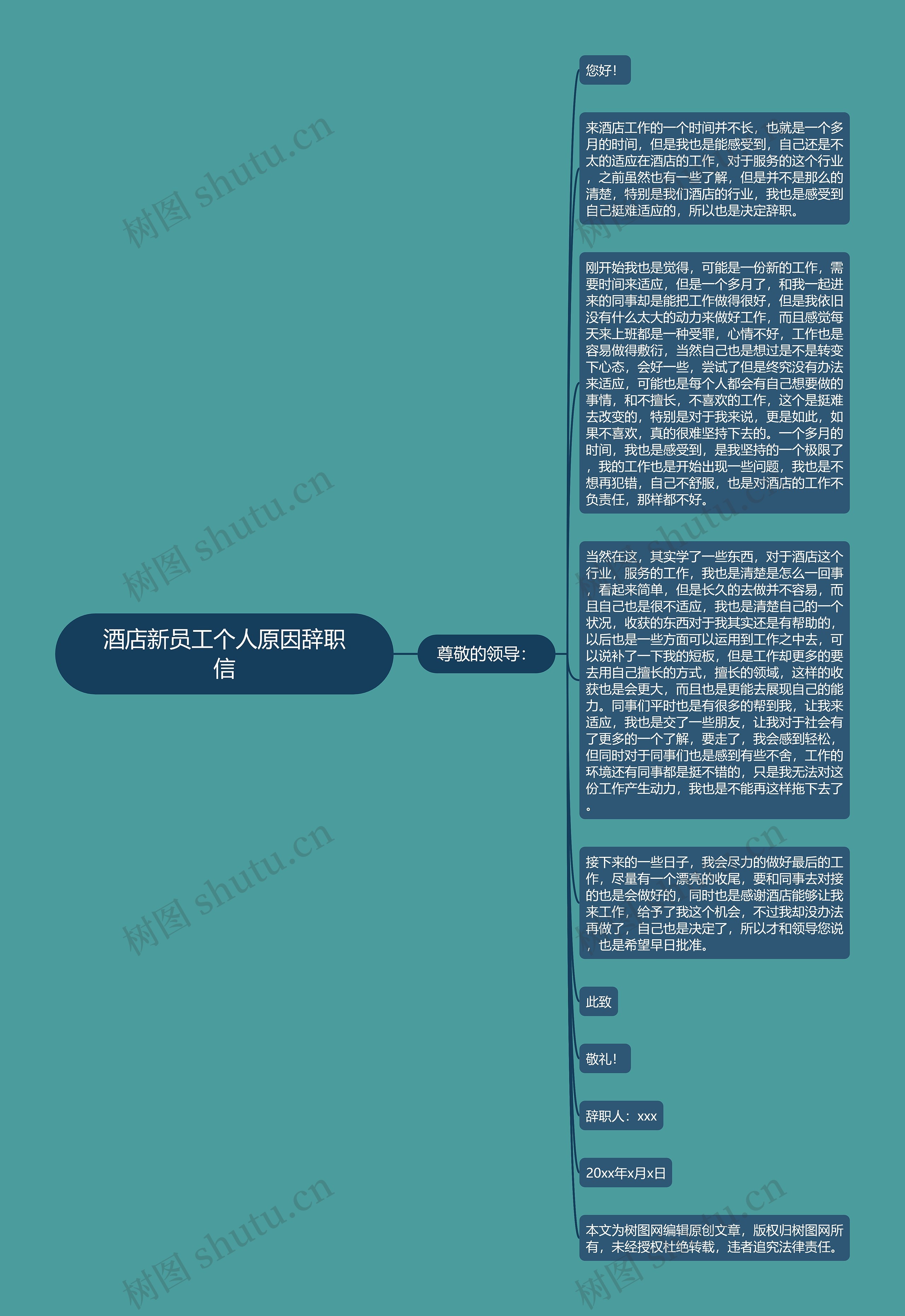 酒店新员工个人原因辞职信