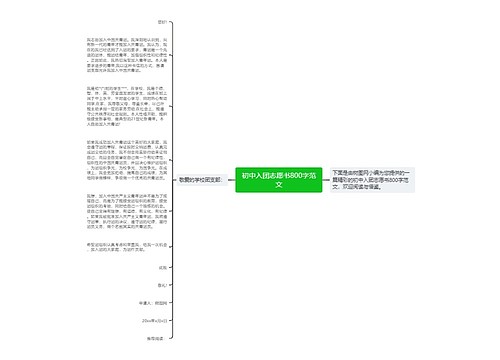 初中入团志愿书800字范文