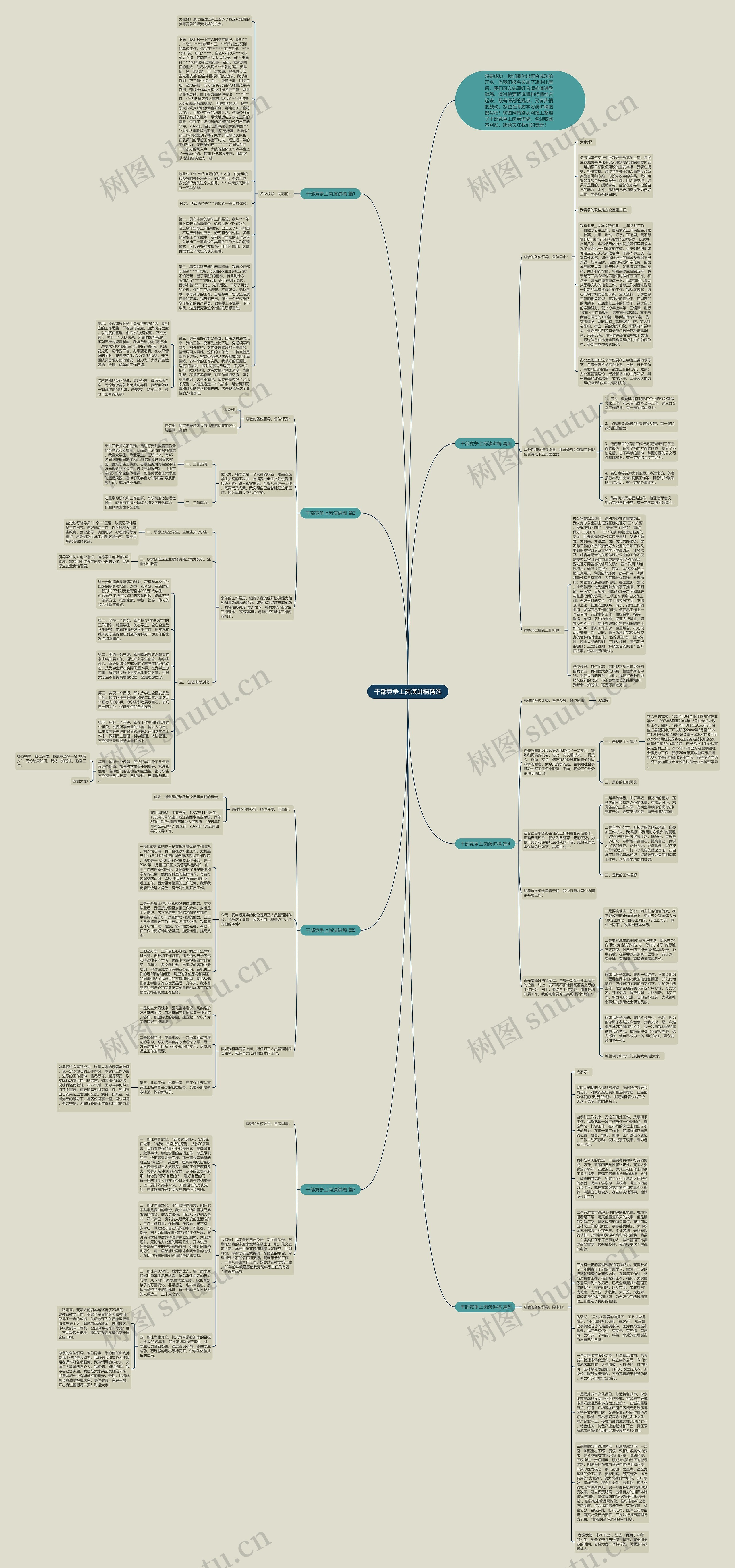 干部竞争上岗演讲稿精选思维导图