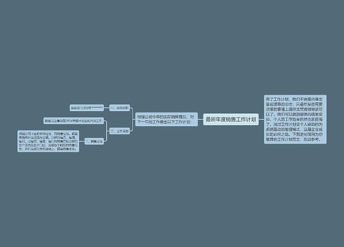 最新年度销售工作计划