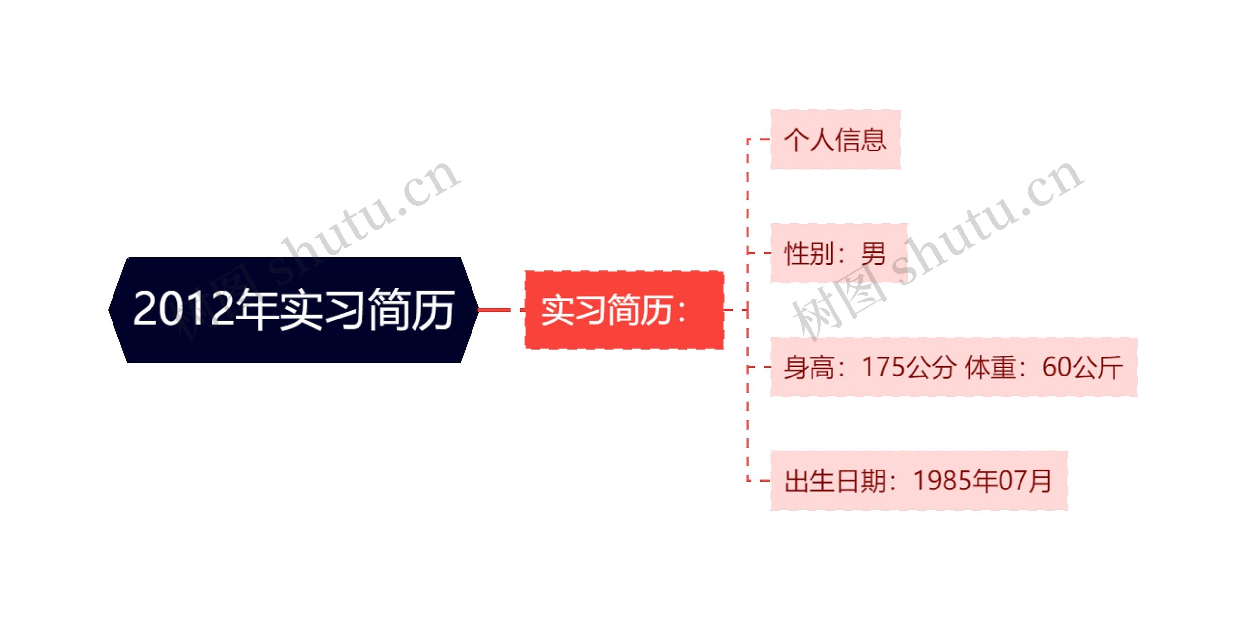 2012年实习简历思维导图