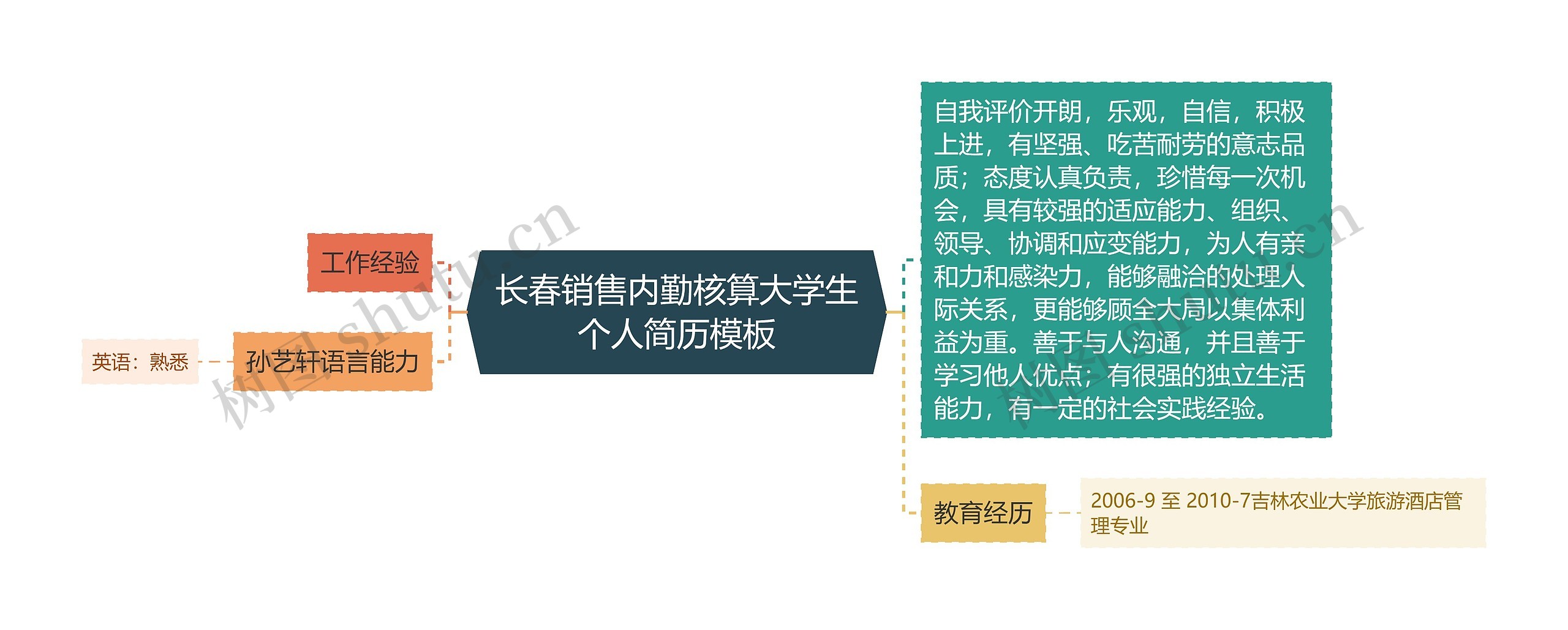 长春销售内勤核算大学生个人简历模板