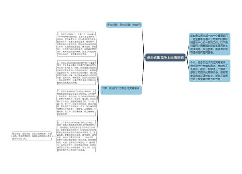 前台客服竞争上岗演讲稿