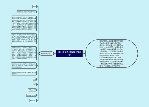 初一新生入团申请书500字