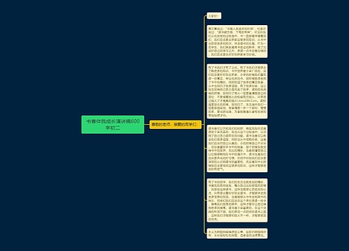 书香伴我成长演讲稿600字初二